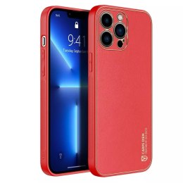 Dux Ducis Dux Ducis Yolo eleganckie etui pokrowiec ze skóry ekologicznej iPhone 13 Pro Max czerwony