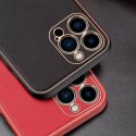 Dux Ducis Dux Ducis Yolo eleganckie etui pokrowiec ze skóry ekologicznej iPhone 13 Pro Max czerwony