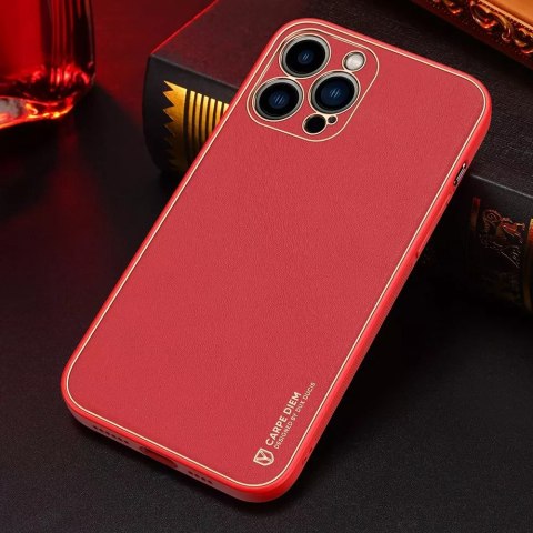 Dux Ducis Dux Ducis Yolo eleganckie etui pokrowiec ze skóry ekologicznej iPhone 13 Pro Max czerwony Dux Ducis Dux Ducis Yolo eleganckie etui pokrowiec ze skóry ekologicznej iPhone 13 Pro Max czerwony