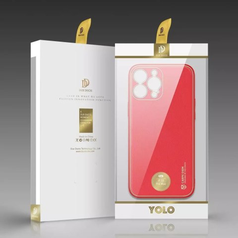 Dux Ducis Dux Ducis Yolo eleganckie etui pokrowiec ze skóry ekologicznej iPhone 13 Pro Max czerwony Dux Ducis Dux Ducis Yolo eleganckie etui pokrowiec ze skóry ekologicznej iPhone 13 Pro Max czerwony