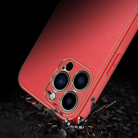 Dux Ducis Dux Ducis Yolo eleganckie etui pokrowiec ze skóry ekologicznej iPhone 13 Pro Max czerwony Dux Ducis Dux Ducis Yolo eleganckie etui pokrowiec ze skóry ekologicznej iPhone 13 Pro Max czerwony