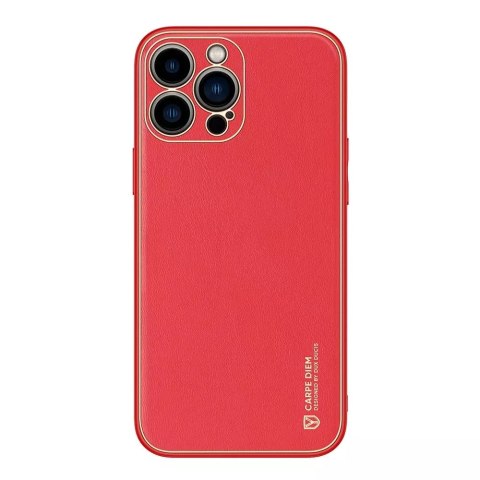 Dux Ducis Dux Ducis Yolo eleganckie etui pokrowiec ze skóry ekologicznej iPhone 13 Pro Max czerwony Dux Ducis Dux Ducis Yolo eleganckie etui pokrowiec ze skóry ekologicznej iPhone 13 Pro Max czerwony