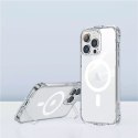 Joyroom Joyroom Magnetic Defender magnetyczne etui do iPhone 14 Pro Max pancerny pokrowiec z haczykami podstawką przezroczysty (kompatyb