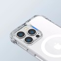 Joyroom Joyroom Magnetic Defender magnetyczne etui do iPhone 14 Pro Max pancerny pokrowiec z haczykami podstawką przezroczysty (kompatyb