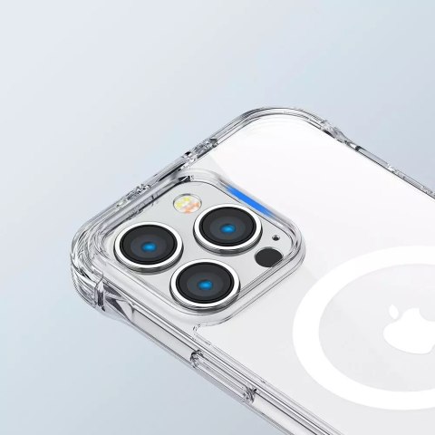 Joyroom Joyroom Magnetic Defender magnetyczne etui do iPhone 14 Pro Max pancerny pokrowiec z haczykami podstawką przezroczysty (kompatyb Joyroom Joyroom Magnetic Defender magnetyczne etui do iPhone 14 Pro Max pancerny pokrowiec z haczykami podstawką przezroczysty (kompatyb