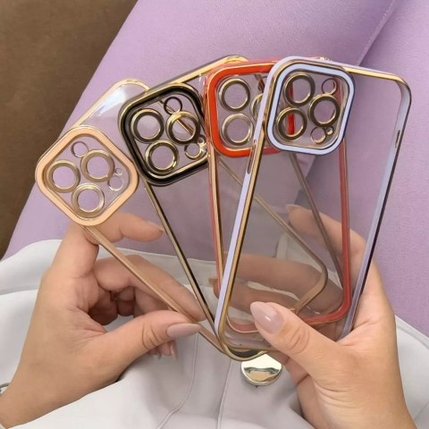 ProducentTymczasowy Fashion Case etui do Samsung Galaxy A12 5G żelowy pokrowiec ze złotą ramką biały ProducentTymczasowy Fashion Case etui do Samsung Galaxy A12 5G żelowy pokrowiec ze złotą ramką biały