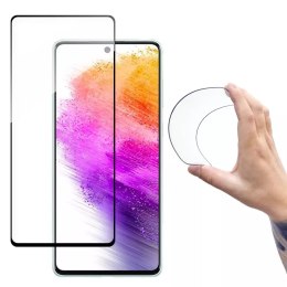 Wozinsky Wozinsky Full Cover Flexi Nano folia szklana szkło hartowane z ramką Samsung Galaxy A73 przezroczysty