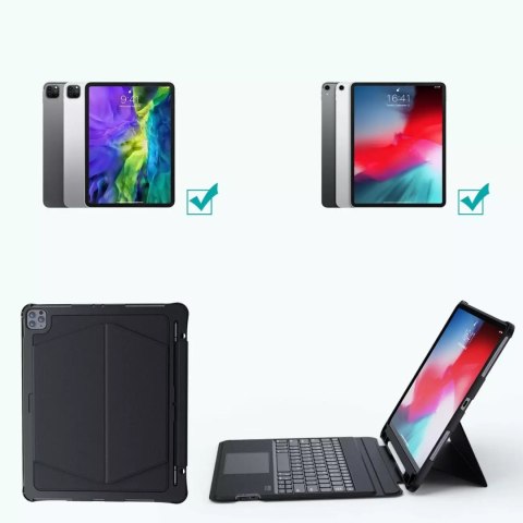 Choetech Choetech Keyboard Case etui pokrowiec do iPad Pro 12.9 2020 / 2021 / 2022 / iPad Air 13 2024 bezprzewodowa klawiatura Bluetooth Choetech Choetech Keyboard Case etui pokrowiec do iPad Pro 12.9 2020 / 2021 / 2022 / iPad Air 13 2024 bezprzewodowa klawiatura Bluetooth