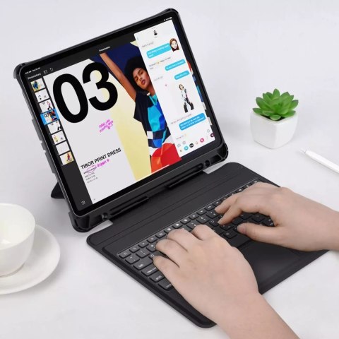 Choetech Choetech Keyboard Case etui pokrowiec do iPad Pro 12.9 2020 / 2021 / 2022 / iPad Air 13 2024 bezprzewodowa klawiatura Bluetooth Choetech Choetech Keyboard Case etui pokrowiec do iPad Pro 12.9 2020 / 2021 / 2022 / iPad Air 13 2024 bezprzewodowa klawiatura Bluetooth
