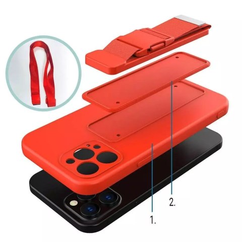 ProducentTymczasowy Rope Case silikonowe etui ze smyczą torebka smycz pasek do Samsung Galaxy A23 czarny ProducentTymczasowy Rope Case silikonowe etui ze smyczą torebka smycz pasek do Samsung Galaxy A23 czarny