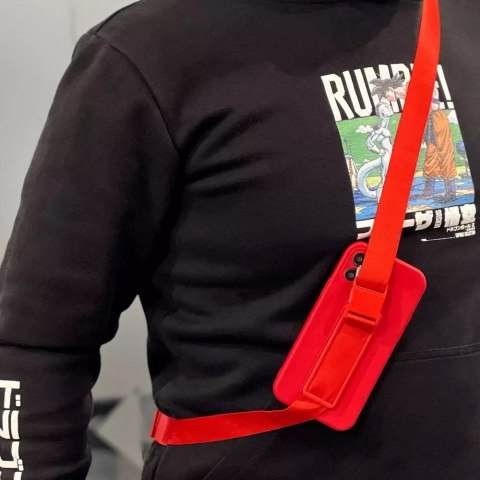 ProducentTymczasowy Rope Case silikonowe etui ze smyczą torebka smycz pasek do Samsung Galaxy A23 czarny ProducentTymczasowy Rope Case silikonowe etui ze smyczą torebka smycz pasek do Samsung Galaxy A23 czarny