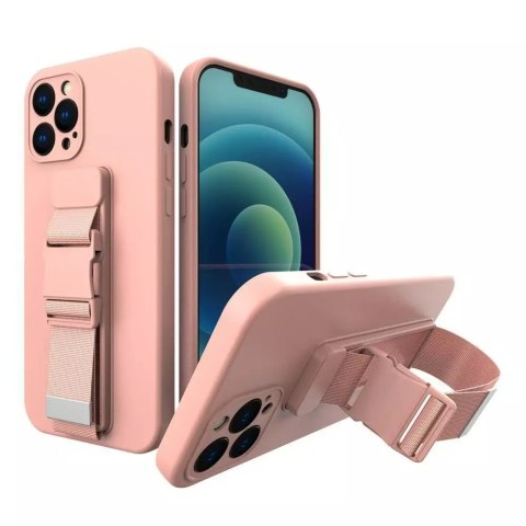 ProducentTymczasowy Rope Case silikonowe etui ze smyczą torebka smycz pasek do Samsung Galaxy A23 różowy ProducentTymczasowy Rope Case silikonowe etui ze smyczą torebka smycz pasek do Samsung Galaxy A23 różowy