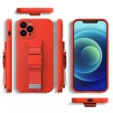 ProducentTymczasowy Rope Case silikonowe etui ze smyczą torebka smycz pasek do Samsung Galaxy S21 FE granatowy
