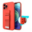 ProducentTymczasowy Rope Case silikonowe etui ze smyczą torebka smycz pasek do Samsung Galaxy S21 FE granatowy