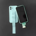 ProducentTymczasowy Rope Case silikonowe etui ze smyczą torebka smycz pasek do Samsung Galaxy S21 FE granatowy