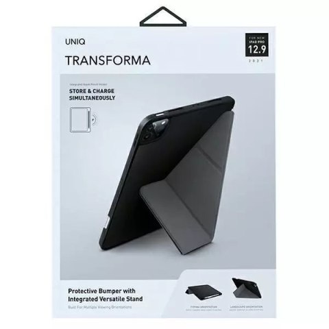 UNIQ UNIQ etui Transforma iPad Pro 12.9 2020 / 2021 / 2022 / iPad Air 13 2024 Antimicrobial czarny/ebony black UNIQ UNIQ etui Transforma iPad Pro 12.9 2020 / 2021 / 2022 / iPad Air 13 2024 Antimicrobial czarny/ebony black