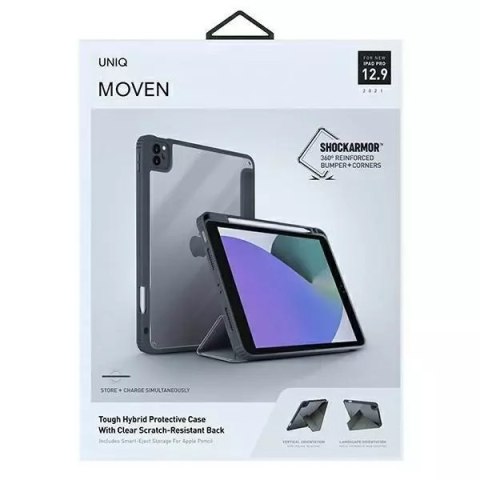 UNIQ UNIQ etui Moven iPad Pro 12.9 2020 / 2021 / 2022 / iPad Air 13 2024 Antimicrobial szary/charcoal grey UNIQ UNIQ etui Moven iPad Pro 12.9 2020 / 2021 / 2022 / iPad Air 13 2024 Antimicrobial szary/charcoal grey