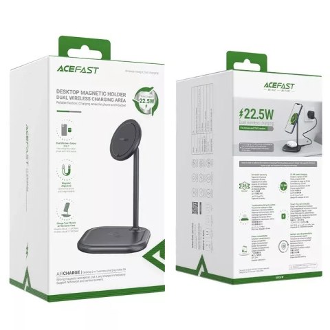 Acefast Acefast bezprzewodowa ładowarka Qi 15W do iPhone (z MagSafe) i Apple AirPods stojak podstawka uchwyt magnetyczny szary (E6 grey) Acefast Acefast bezprzewodowa ładowarka Qi 15W do iPhone (z MagSafe) i Apple AirPods stojak podstawka uchwyt magnetyczny szary (E6 grey)