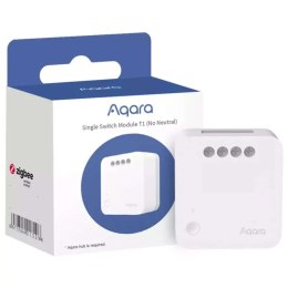 Aqara Aqara Przekaźnik Przełącznik T1 EU pojedynczy dopuszkowy Bez neutralnego jednokanałowy Single Switch Module biały