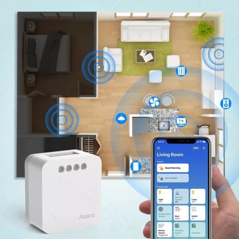 Aqara Aqara Przekaźnik Przełącznik T1 EU pojedynczy dopuszkowy Bez neutralnego jednokanałowy Single Switch Module biały Aqara Aqara Przekaźnik Przełącznik T1 EU pojedynczy dopuszkowy Bez neutralnego jednokanałowy Single Switch Module biały