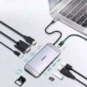 Choetech Choetech 9w1 wielofunkcyjny HUB USB Typ C - 3x USB 3.2 Gen 1 / czytnik kart SD i TF / HDMI 4K 30Hz / VGA Full HD 60Hz / USB Typ 