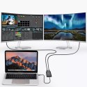 Choetech Choetech adapter przejściówka rozdzielacz USB Typ C Thunderbolt 3 (40Gbps) - 2x DisplayPort 4K 60Hz czarny (HUB-D03)