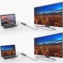 Choetech Choetech adapter przejściówka rozdzielacz USB Typ C Thunderbolt 3 (40Gbps) - 2x DisplayPort 4K 60Hz czarny (HUB-D03)