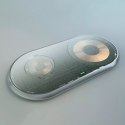Choetech Choetech ładowarka bezprzewodowa Qi 2w1 do smartfonów / Apple Watch ze stojakiem (MFI) USB Typ C biały (T317)