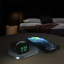 Choetech Choetech ładowarka bezprzewodowa Qi 2w1 do smartfonów / Apple Watch ze stojakiem (MFI) USB Typ C biały (T317)