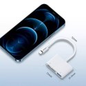 Joyroom Joyroom HUB wielofunkcyjny adapter OTG Lightning - USB 3.2 Gen 1 (3.0, 3.1 Gen 1) / czytnik kart SD, TF / Lightning biały (S-H14