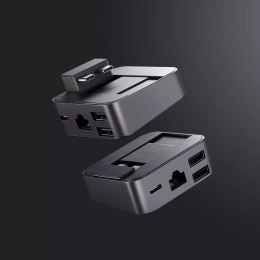 Joyroom Joyroom podstawka wielofunkcyjny HUB USB Typ C - USB 3.0 / RJ45 / HDMI / USB Typ C / Thunderbolt do MacBook Pro szary (S-H121 Gr