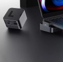 Joyroom Joyroom podstawka wielofunkcyjny HUB USB Typ C - USB 3.0 / RJ45 / HDMI / USB Typ C / Thunderbolt do MacBook Pro szary (S-H121 Gr