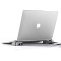 Joyroom Joyroom podstawka wielofunkcyjny HUB USB Typ C - USB 3.0 / RJ45 / HDMI / USB Typ C / Thunderbolt do MacBook Pro szary (S-H121 Gr