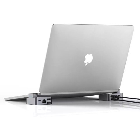 Joyroom Joyroom podstawka wielofunkcyjny HUB USB Typ C - USB 3.0 / RJ45 / HDMI / USB Typ C / Thunderbolt do MacBook Pro szary (S-H121 Gr Joyroom Joyroom podstawka wielofunkcyjny HUB USB Typ C - USB 3.0 / RJ45 / HDMI / USB Typ C / Thunderbolt do MacBook Pro szary (S-H121 Gr