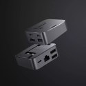 Joyroom Joyroom podstawka wielofunkcyjny HUB USB Typ C - USB 3.0 / RJ45 / HDMI / USB Typ C / Thunderbolt do MacBook Pro szary (S-H121 Gr