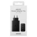 Samsung Samsung ładowarka sieciowa 2x USB Typ C / USB PPS, Power Delivery PD 65W, QC 3.0, AFC, FCP czarny (EP-T6530NBEGEU)