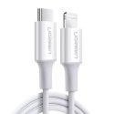 UGreen Ugreen kabel przewód USB Typ C - Lightning MFI 1m 3A 18W biały (10493)