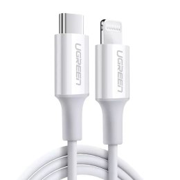 UGreen Ugreen kabel przewód USB Typ C - Lightning MFI 1m 3A 18W biały (10493)
