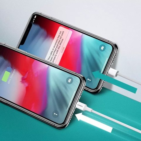 UGreen Ugreen kabel przewód USB Typ C - Lightning MFI 1m 3A 18W biały (10493) UGreen Ugreen kabel przewód USB Typ C - Lightning MFI 1m 3A 18W biały (10493)