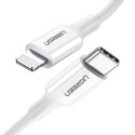 UGreen Ugreen kabel przewód USB Typ C - Lightning MFI 1m 3A 18W biały (10493)