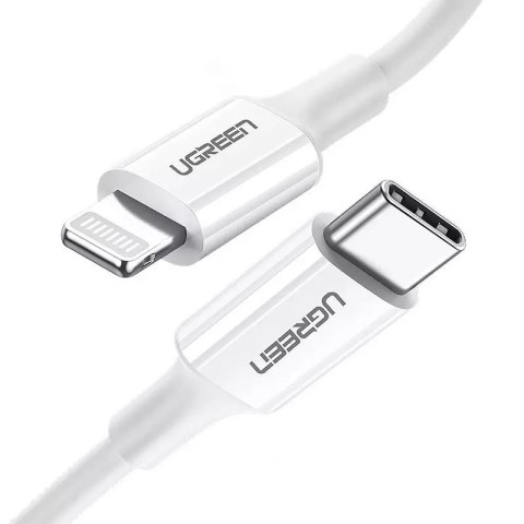 UGreen Ugreen kabel przewód USB Typ C - Lightning MFI 1m 3A 18W biały (10493) UGreen Ugreen kabel przewód USB Typ C - Lightning MFI 1m 3A 18W biały (10493)