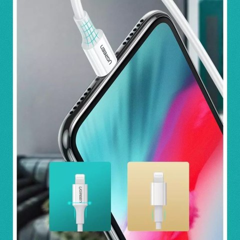 UGreen Ugreen kabel przewód USB Typ C - Lightning MFI 1m 3A 18W biały (10493) UGreen Ugreen kabel przewód USB Typ C - Lightning MFI 1m 3A 18W biały (10493)