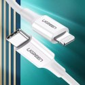 UGreen Ugreen kabel przewód USB Typ C - Lightning MFI 1m 3A 18W biały (10493)