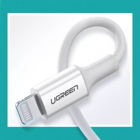 UGreen Ugreen kabel przewód USB Typ C - Lightning MFI 1m 3A 18W biały (10493) UGreen Ugreen kabel przewód USB Typ C - Lightning MFI 1m 3A 18W biały (10493)