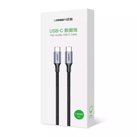 UGreen Ugreen kabel przewód USB Typ C - USB Typ C 5 A 100 W Power Delivery Quick Charge 3.0 FCP 480 Mbps 2 m szary (70429 US316) UGreen Ugreen kabel przewód USB Typ C - USB Typ C 5 A 100 W Power Delivery Quick Charge 3.0 FCP 480 Mbps 2 m szary (70429 US316)