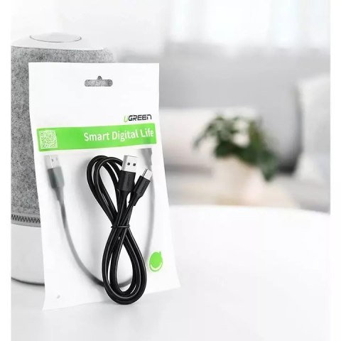 UGreen Ugreen kabel przewód USB - USB Typ C 2 A 2m czarny (60118) UGreen Ugreen kabel przewód USB - USB Typ C 2 A 2m czarny (60118)