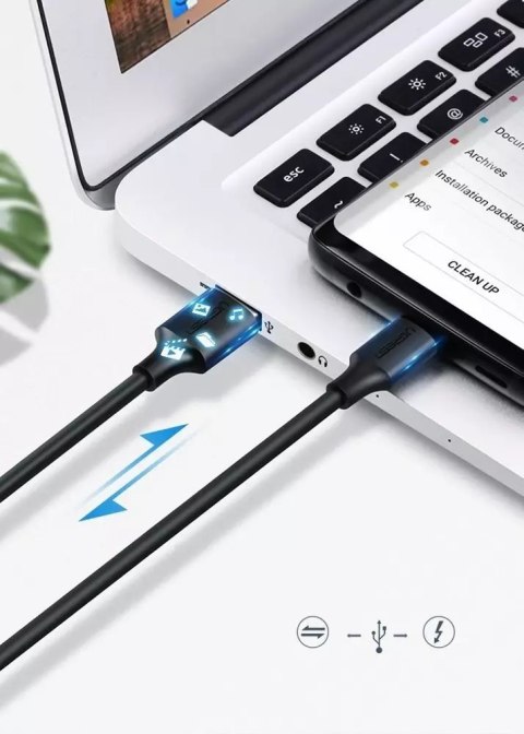 UGreen Ugreen kabel przewód USB - USB Typ C 2 A 2m czarny (60118) UGreen Ugreen kabel przewód USB - USB Typ C 2 A 2m czarny (60118)