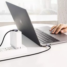 UGreen Ugreen kątowy kabel przewód USB Typ C - USB Typ C Power Delivery 60 W 20 V 3 A 1 m czarno-szary (US255 50123)