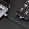 UGreen Ugreen nylonowy kątowy kabel przewód USB - USB Typ C 1 m 3 A 18 W Quick Charge AFC FCP dla graczy szary (70313)