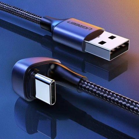 UGreen Ugreen nylonowy kątowy kabel przewód USB - USB Typ C 1 m 3 A 18 W Quick Charge AFC FCP dla graczy szary (70313) UGreen Ugreen nylonowy kątowy kabel przewód USB - USB Typ C 1 m 3 A 18 W Quick Charge AFC FCP dla graczy szary (70313)